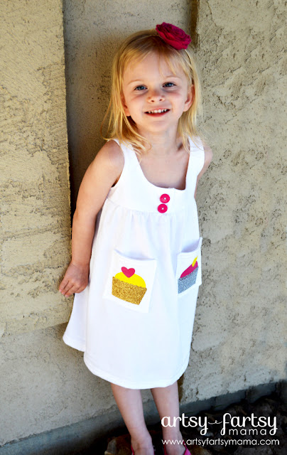 Toddler Dress from Adult T-Shirt with Cricut Iron-On
