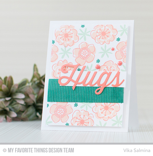 Handmade card from Vika Salmina featuring Sketched Blooms 2 #mftstamps