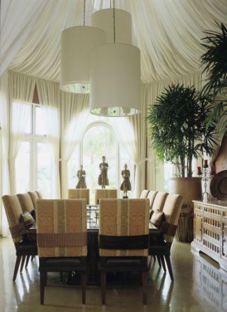 Mark Cutler Design Some Of My Favorite Dining Rooms This Room Is Interesting The Architect Designed A Two Story High Dining Which Felt Little Stark So By Using Linen Sheer We Were Able To Create