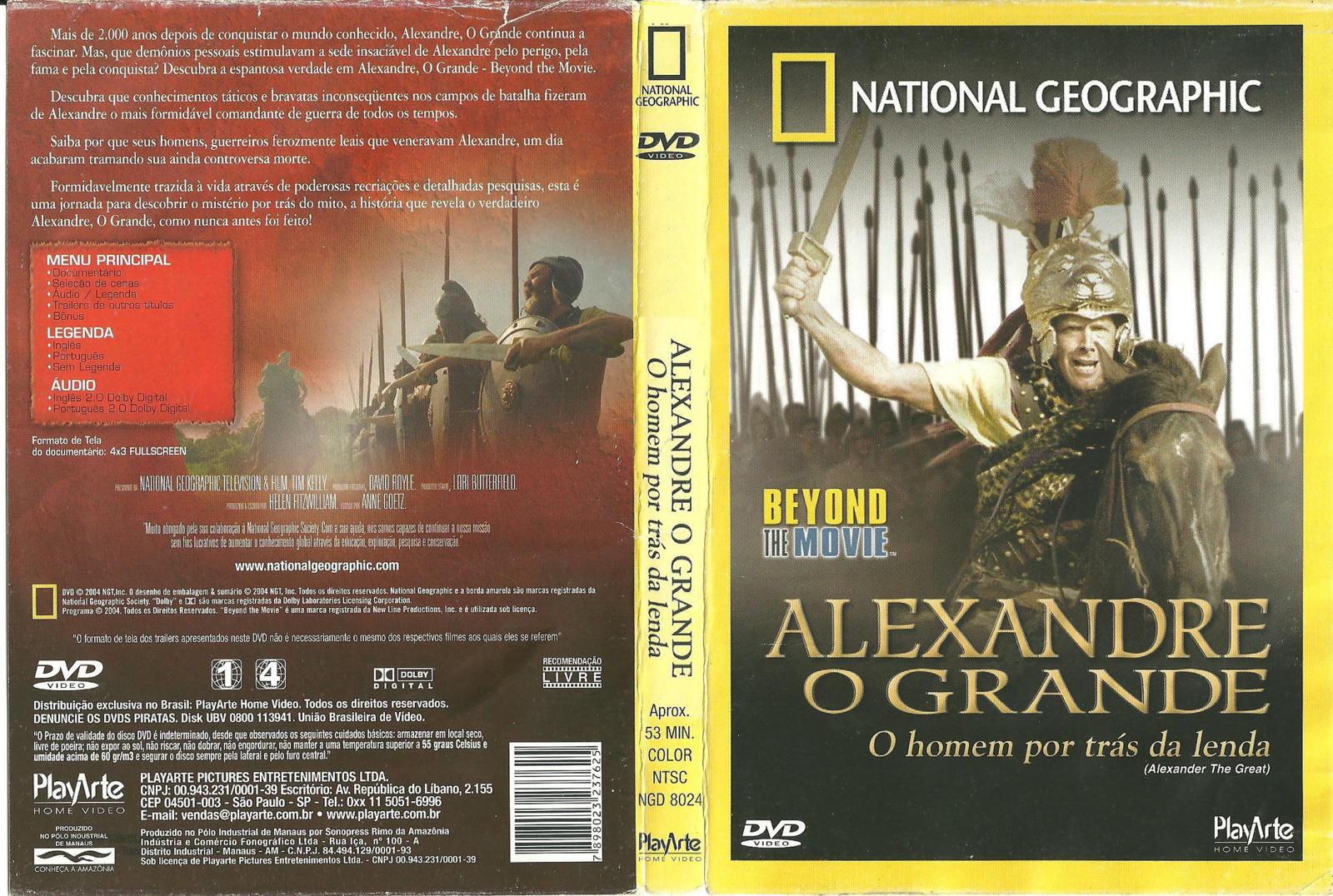 Capa DVD National Geographic Alexandre O Grande