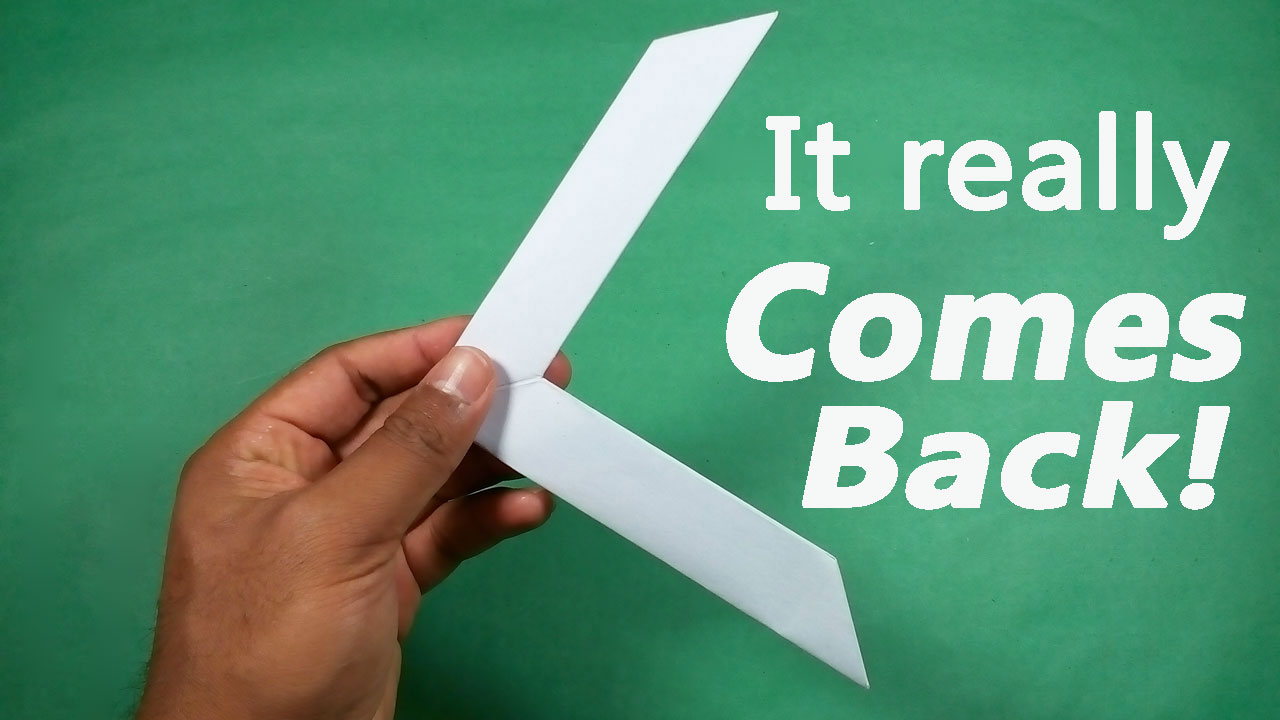 Easy Origami Boomerang How to Make a Paper Boomerang That Comes Back