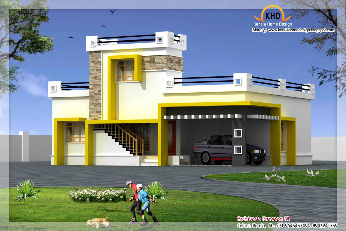 Small Single Floor House Elevation Design