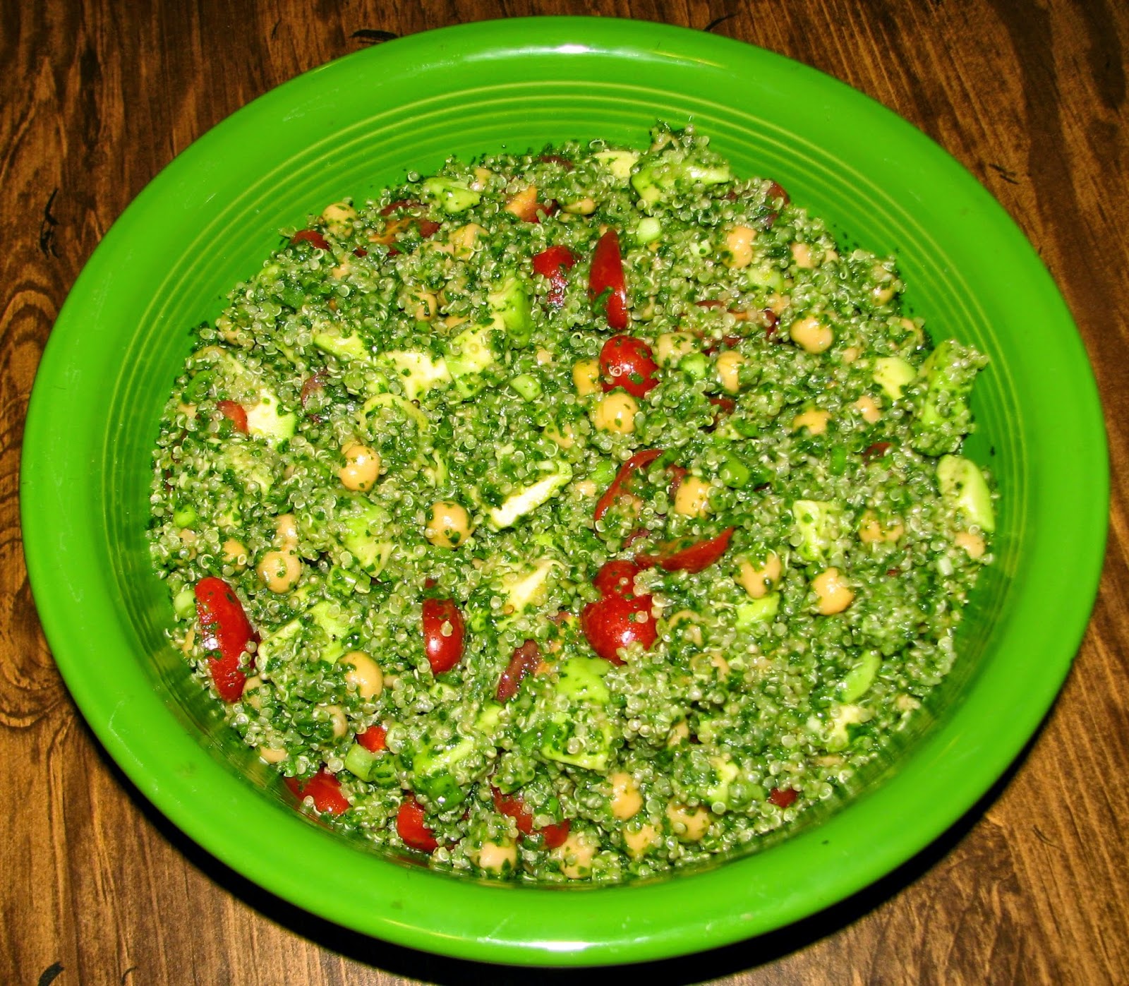Shel's Kitchen Lemon Quinoa Cilantro Chickpea Salad