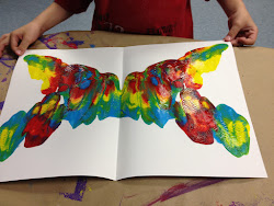 symmetry kindergarten butterflies butterfly paint craft symmetrical painting paper drip blobs goodie oldie glue splats scraps preschool projects crafts folding