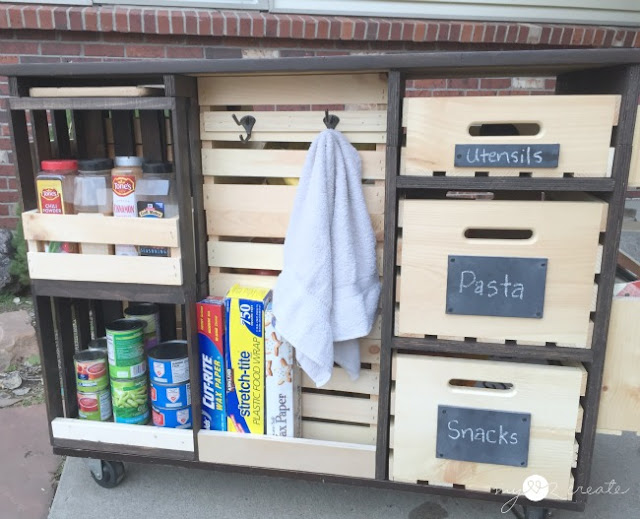 diy pantry storage cart pantry cart from my love 2 create