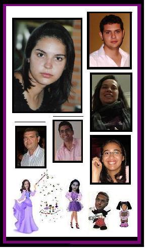 Aninha, Maressa, Leon, Davi, Marina, Margarete, Nina, Rafaela, Clézio e Jorge.