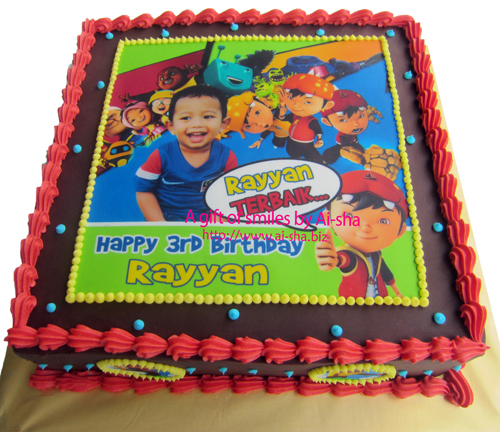 Birthday Cake Edible Image Boboiboy Ai-sha Puchong Jaya