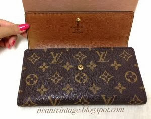 I Want Vintage | Vintage Designer Handbags: Louis Vuitton Long Wallet in Monogram