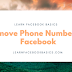 How to remove my phone number on Facebook