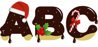 Abecedario Navideño Bañado en Chocolate. Christmas Alphabet with Chocolate.