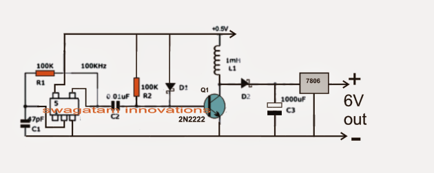 0.6V to 6V/12V Boost Converter Circuit | Circuit Diagram Centre