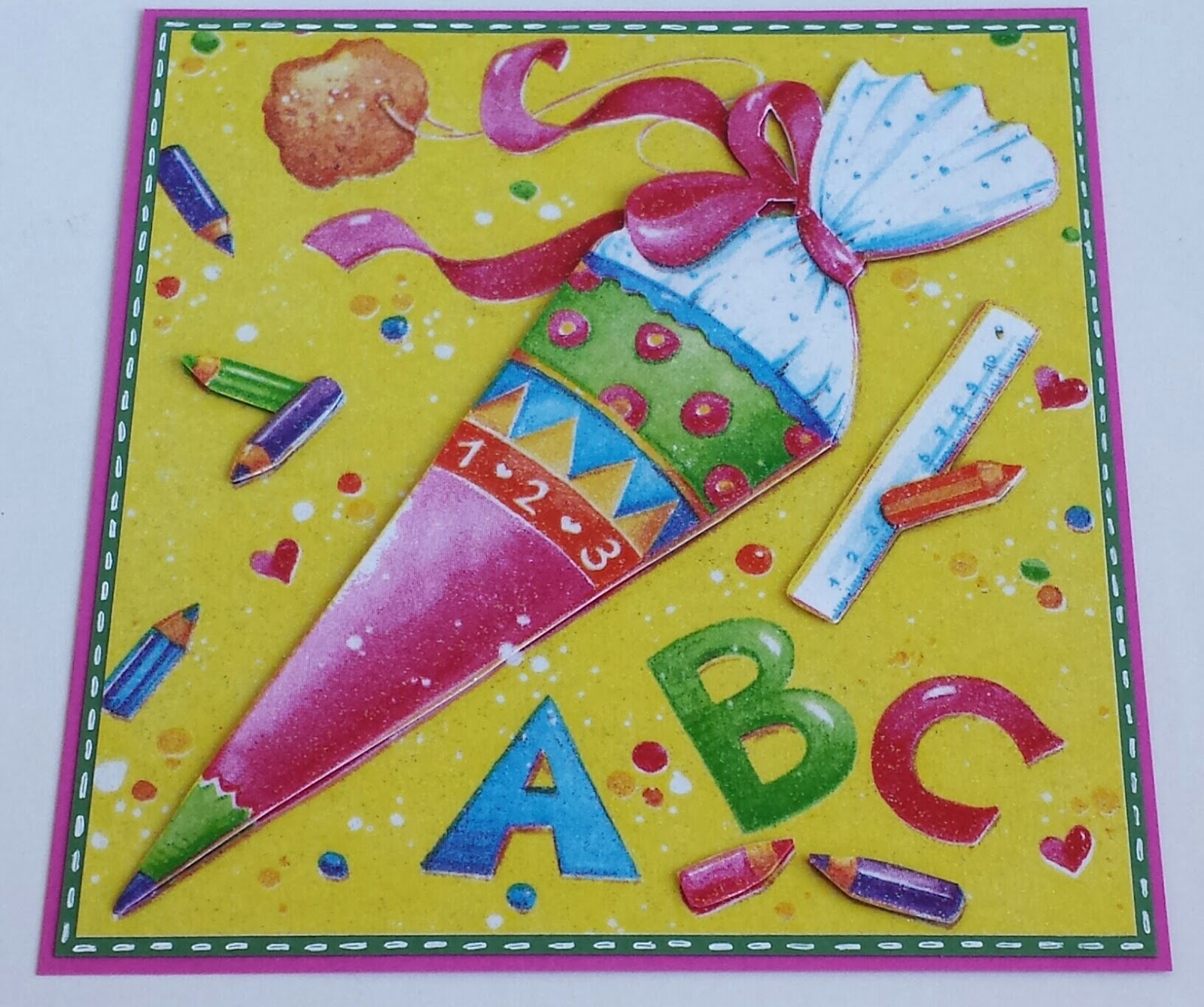 Basslady Creations: Karte zum Schulanfang Basslady Creations: Karte zum Schulanfang