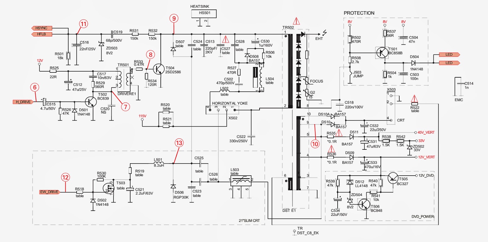 Electro help: BEKO KX-1 _ 21” SLIM CRT TV _ SMPS [Power Supply