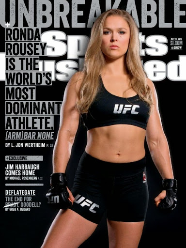 UFC women's bantamweight champion Ronda Rousey Sports Illustrated magazine 18 May 2015 cover