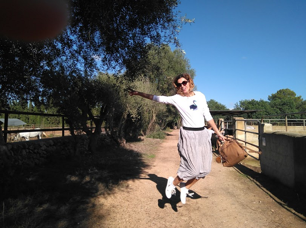 camiseta hecha a manp flamenco