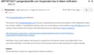 email suspend domain dari niagahoster