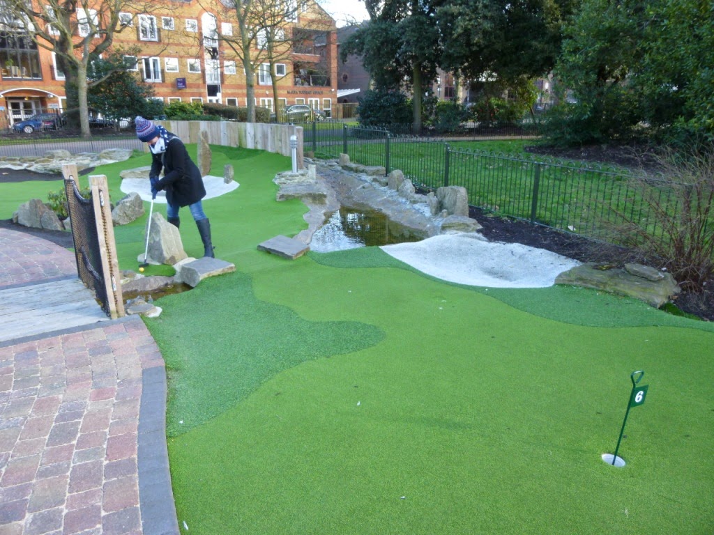 Putt in the Park Crazy Golf course in Wandsworth Park, London