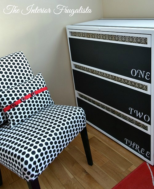 Black and White Lateral File Cabinet Makeover