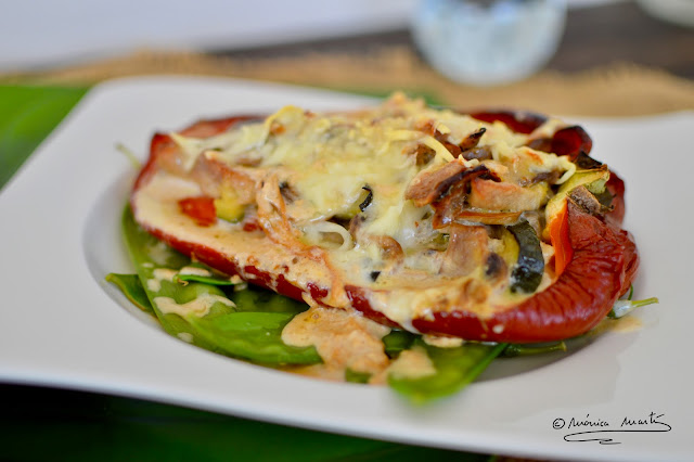 Pimiento rojo relleno dieta