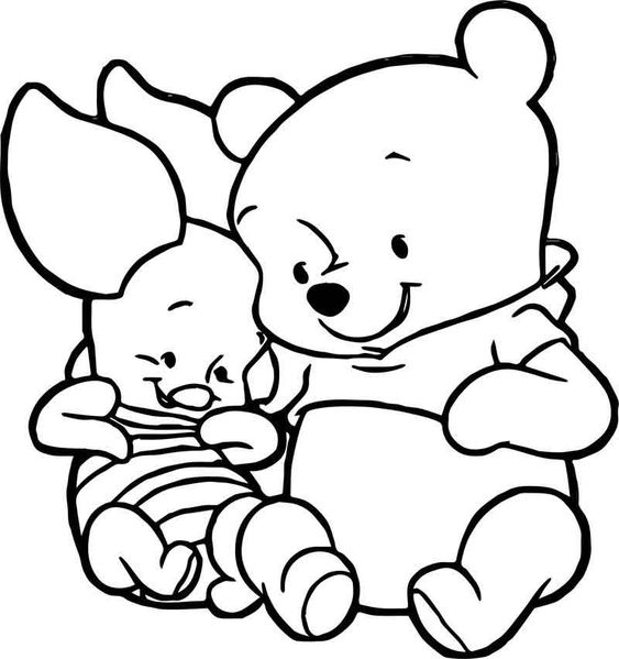 Tranh cho bé tô màu gấu Pooh 22