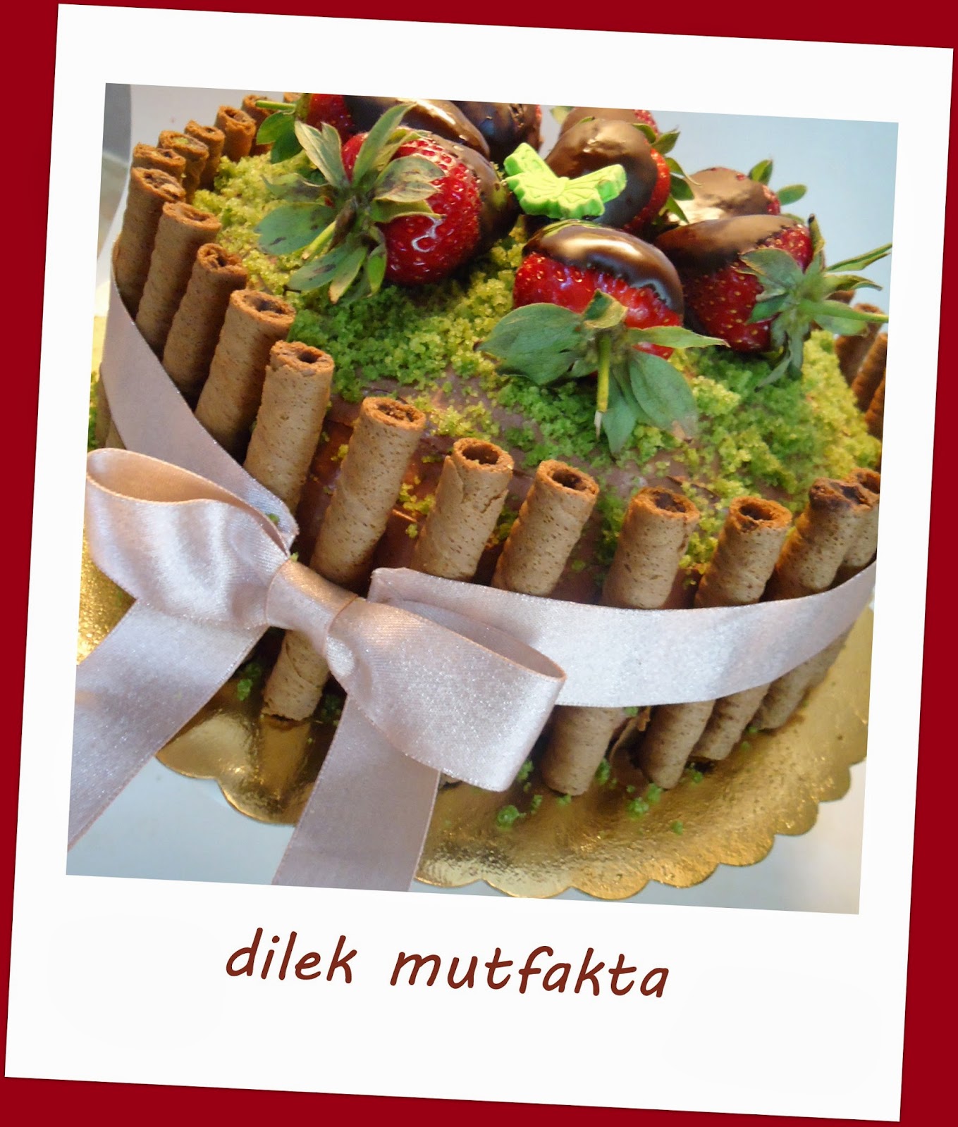 ÇİLEKLİKAKAOLU ÇİT PASTA