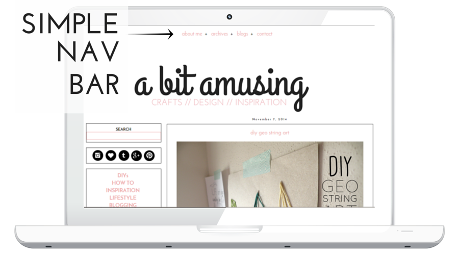A Bit Amusing: how to design a simple navigation bar // blogger