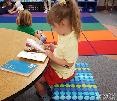 Launching read to self the first few days of kindergarten is a magical time. We use wordless books to talk about improving stamina, picking books for our book bins, setting expectations, and creating an anchor chart for what read to self looks, sounds, and feels like. 