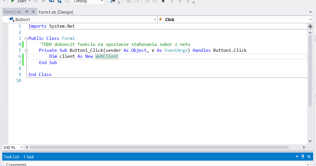 various-technologies-visual-studio-task-list