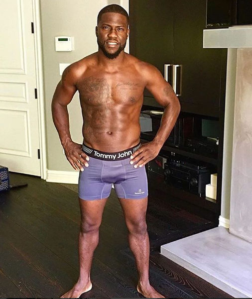 Check: Kevin Hart shows off his eggplant in new underwear ad.
