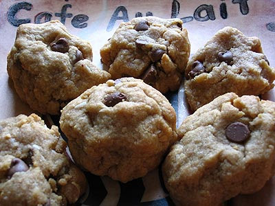 Flourless Peanut Butter Chocolate Chip Cookies