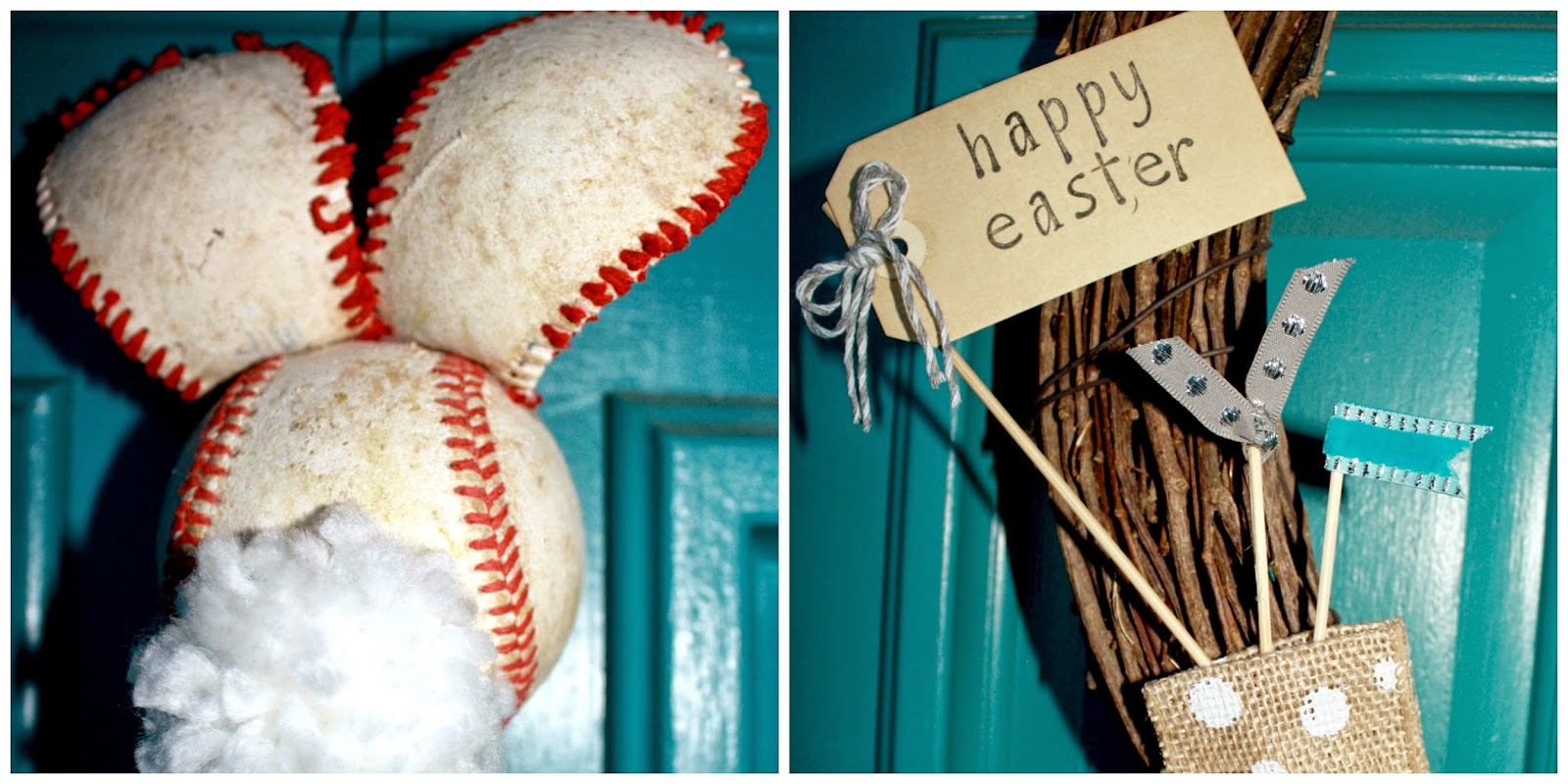 Snippets Of Creations Easter Baseball Wreath