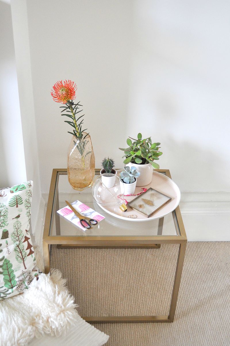 display your objects on a small side table