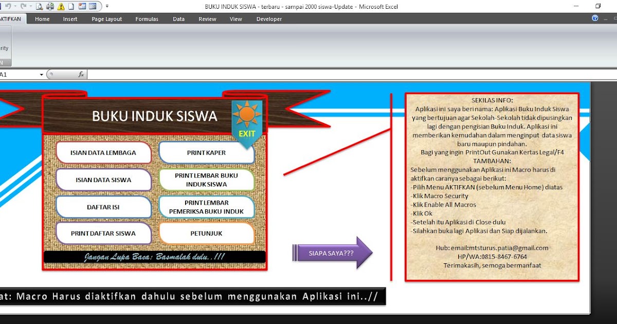 MTs MA TURUSPATIA Download Aplikasi Buku Induk Siswa