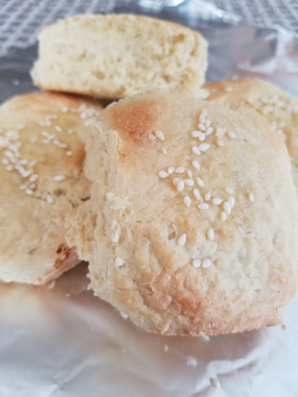 Halah Bakes Sesame Chickpea Dinner Rolls (Vegan)