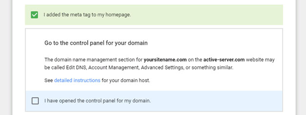 Buka Panel Kontrol untuk Domain Buka Panel Kontrol untuk Domain