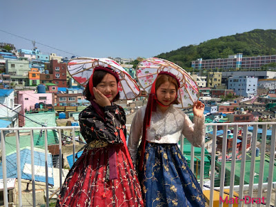 Hanbok Korean Girl Gamcheon Culture Village Hanbok Korean Girl Gamcheon Culture Village