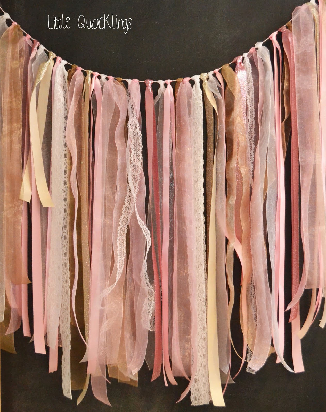 DIY Ribbon Garland Little Quacklings