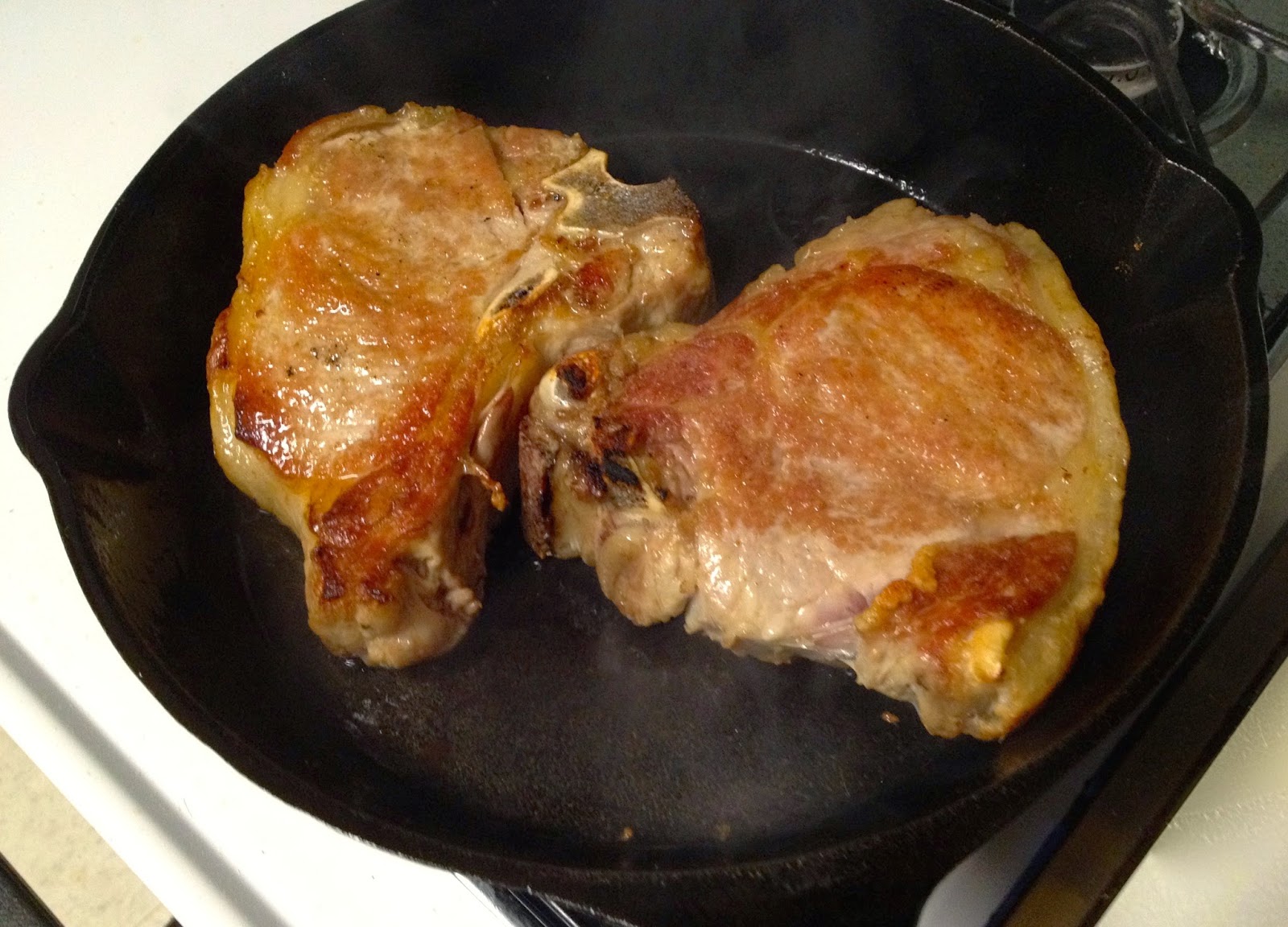 PanGrilled Veal Chops with TomatoBlue Cheese Butter and Cherry Tomato