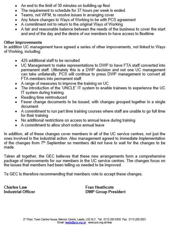 PCS win massive improvements to working coinditions for members working on Universal Credit
