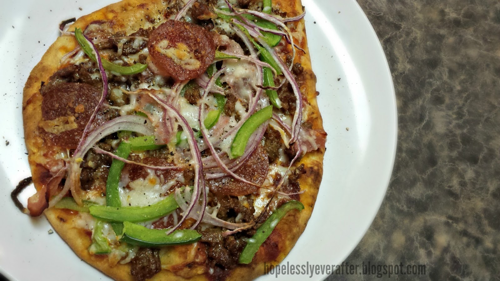 Hopelessly Ever After Recipe Meat Lover's Flatbread