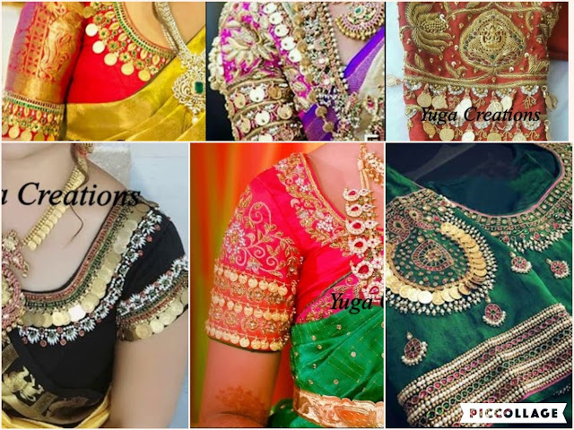 Telugu Fashion Trends - 3D Blouse Designs | Floral Blouse Designs