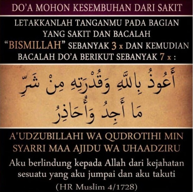 MASYA ALLAH Inilah Doa Nabi Muhammad Untuk Sembuhkan Bagian Tubuh yang