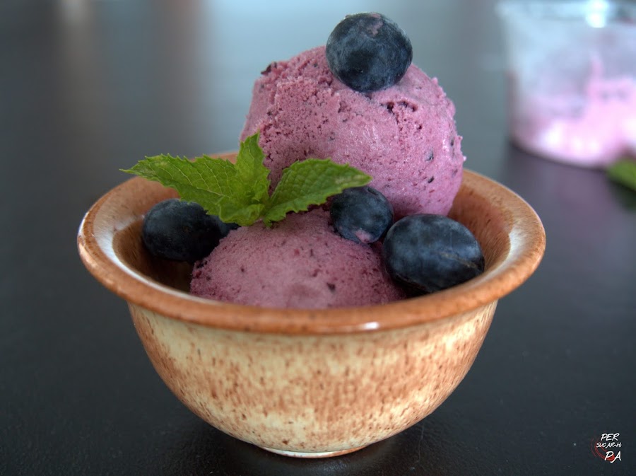 Cremoso helado de arándanos, refrescante dosis de antioxidantes.