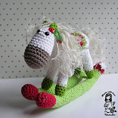 rocking horse, amigurumi, christmas decoration, christmas,crochet, crochet pattern,Magic with hook and needles, Vendula Maderska design, VendulkaM crochet, 