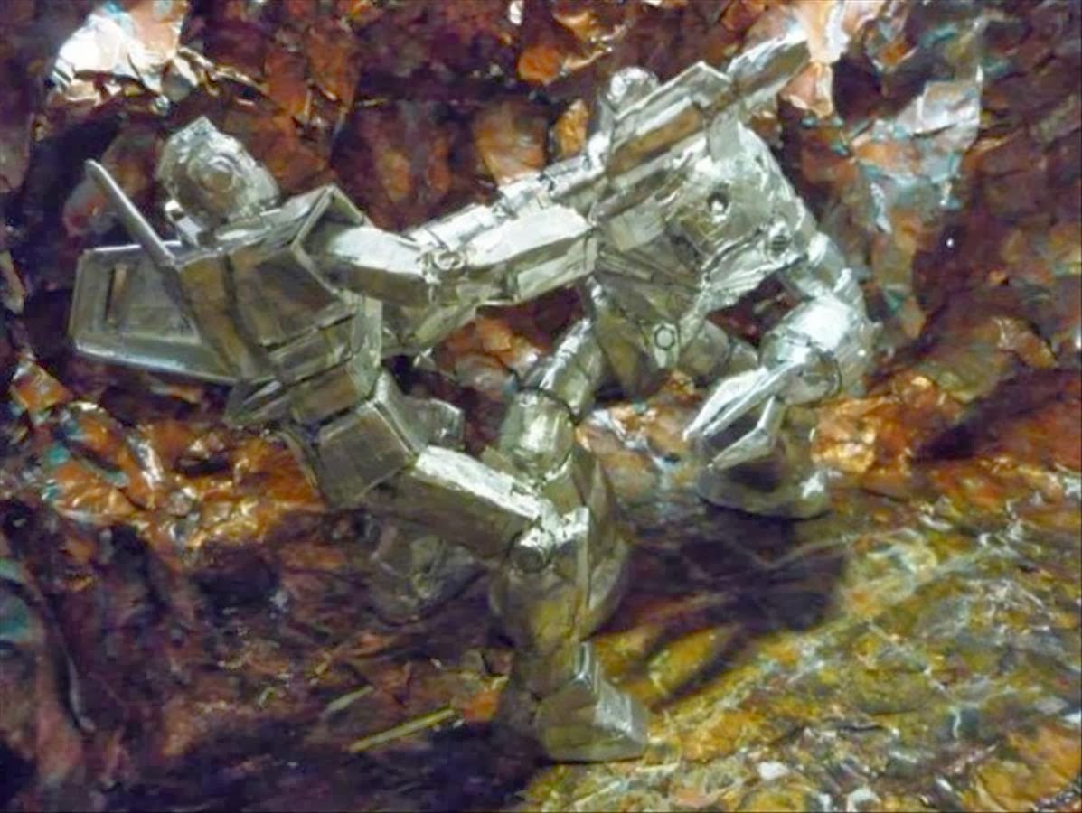 1/100 Aluminum tape Gundam Art Z'Gok VS GM (Jaburo) Tape Art Full