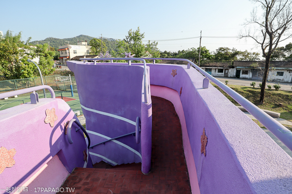 台中新社星願紫風車，大型音樂盒，紫斑蝶休息站，小王子在這裡