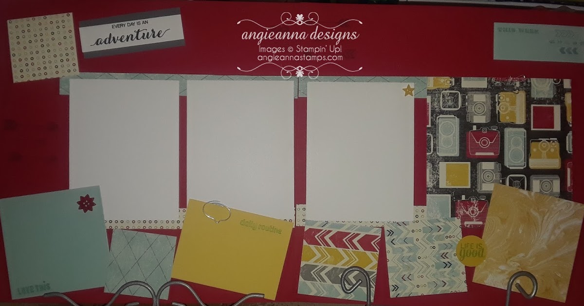 Angie Anna Stamps Stampin up July Scrapbook kits!