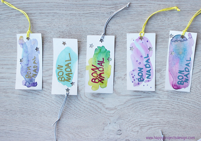 Felicitaciones navideñas handmade acuarelas