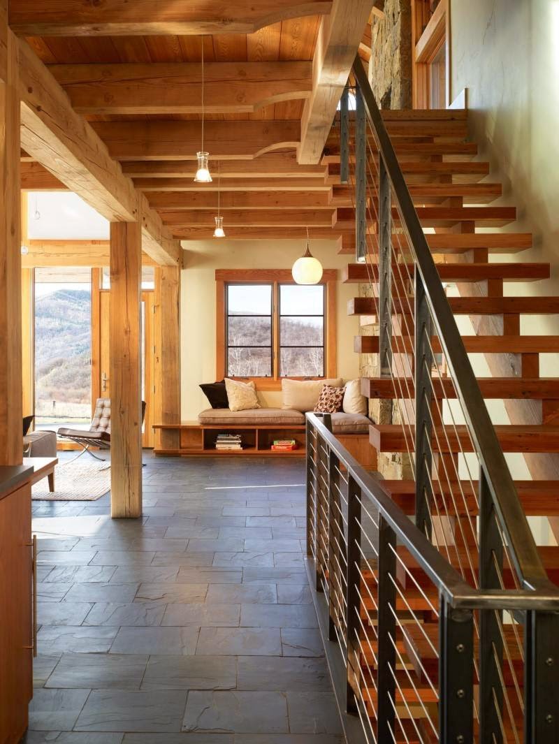 wooden house staircase ideas