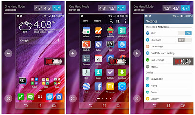 One Hand Mode Feature On ASUS Zenfone 5